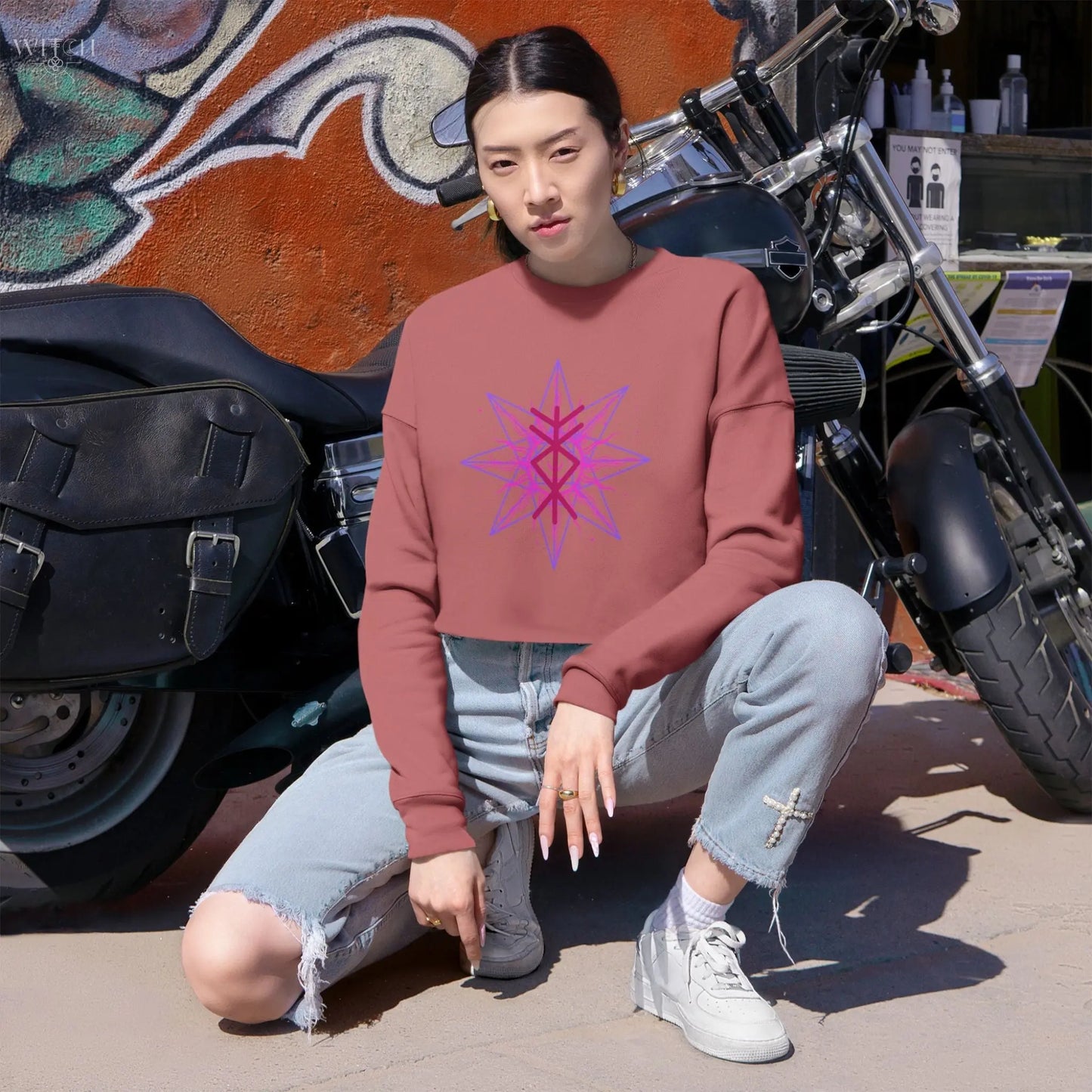 Divine Inheritance Cropped Sweatshirt - Witchy Things