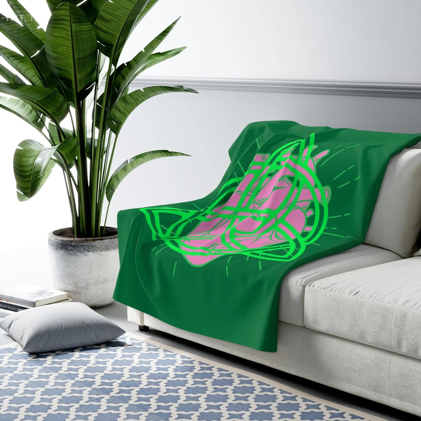 Eternal Bloom Sherpa Fleece Blanket - Witchy Things
