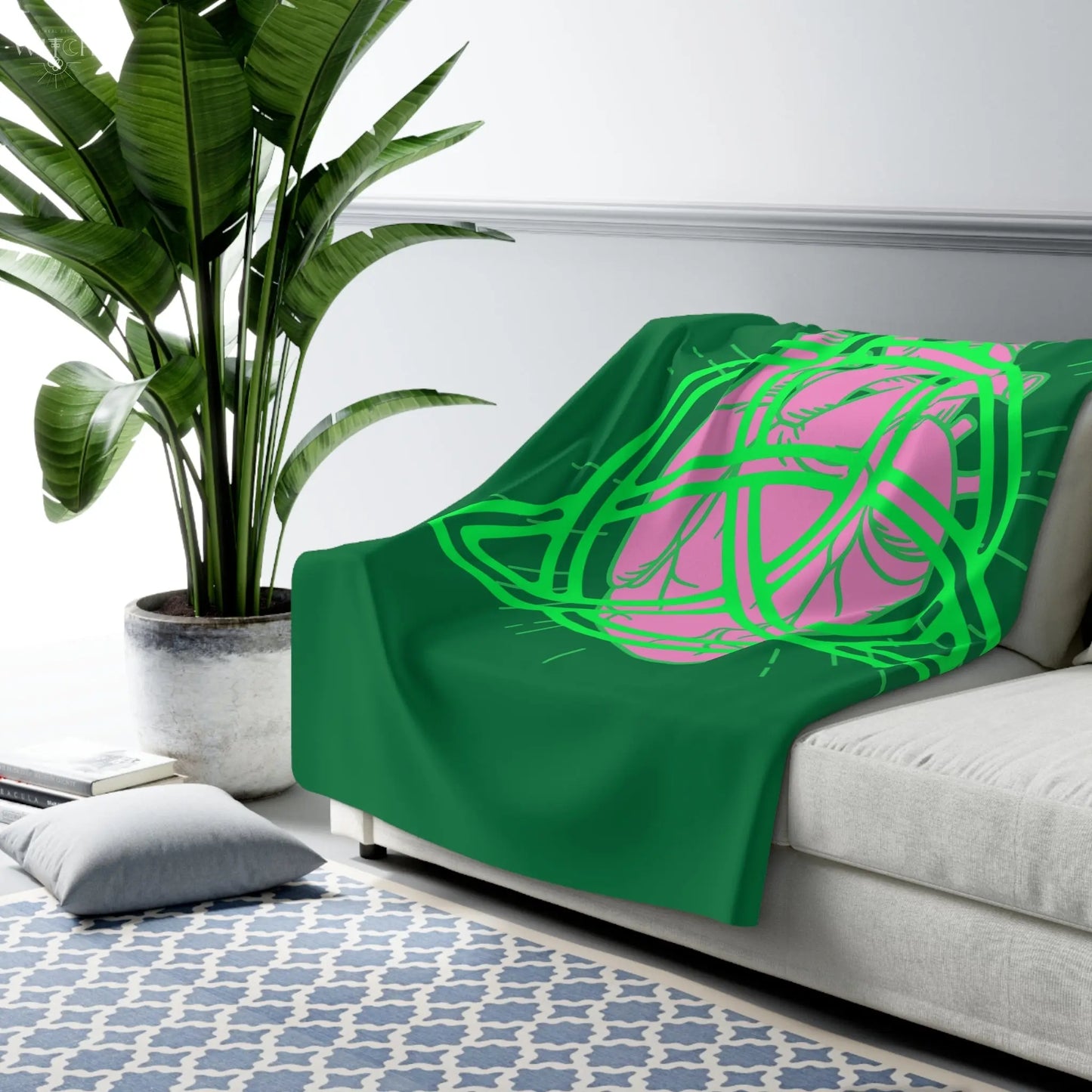 Eternal Bloom Sherpa Fleece Blanket - Witchy Things