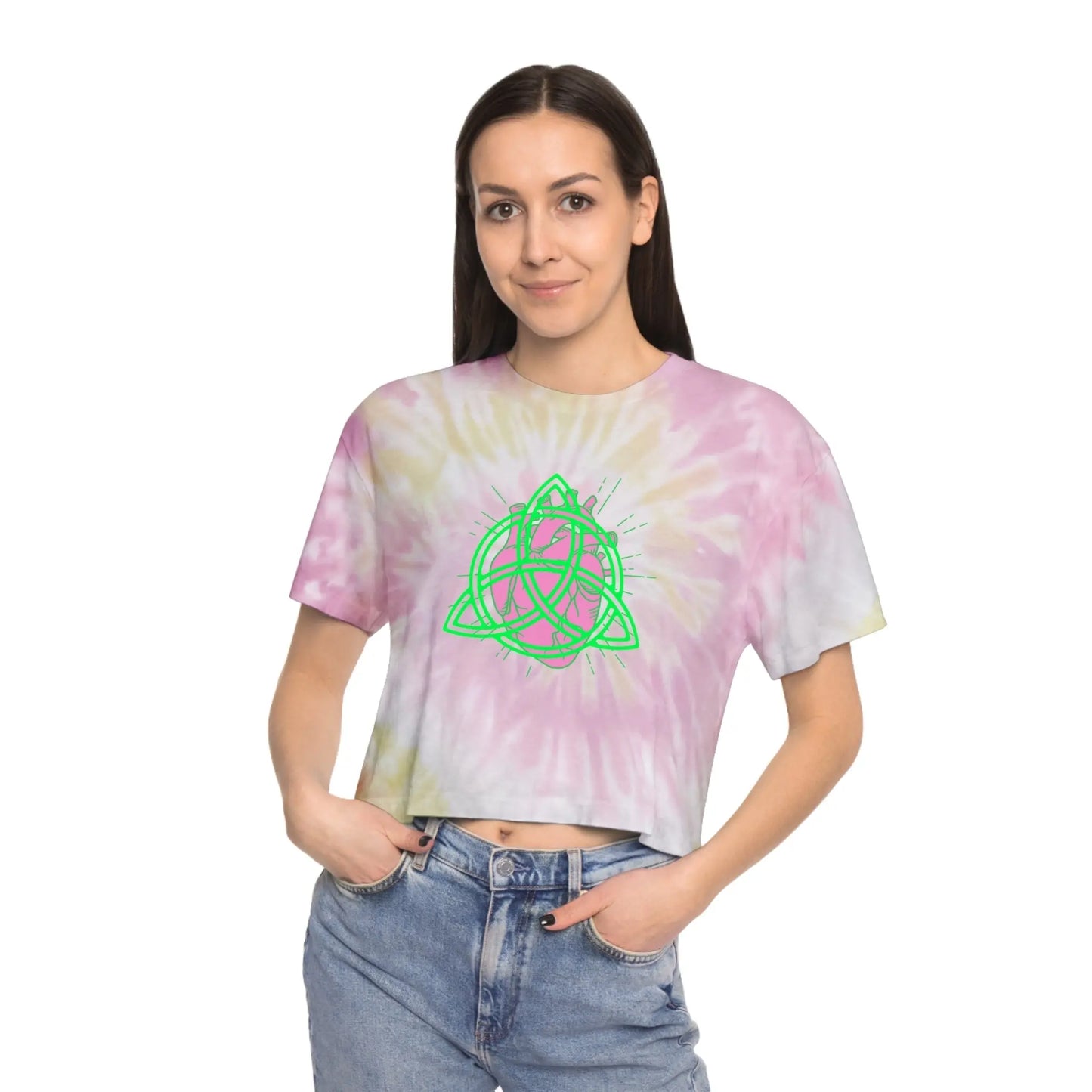 Eternal Bloom Tie-Dye Crop Tee Printify