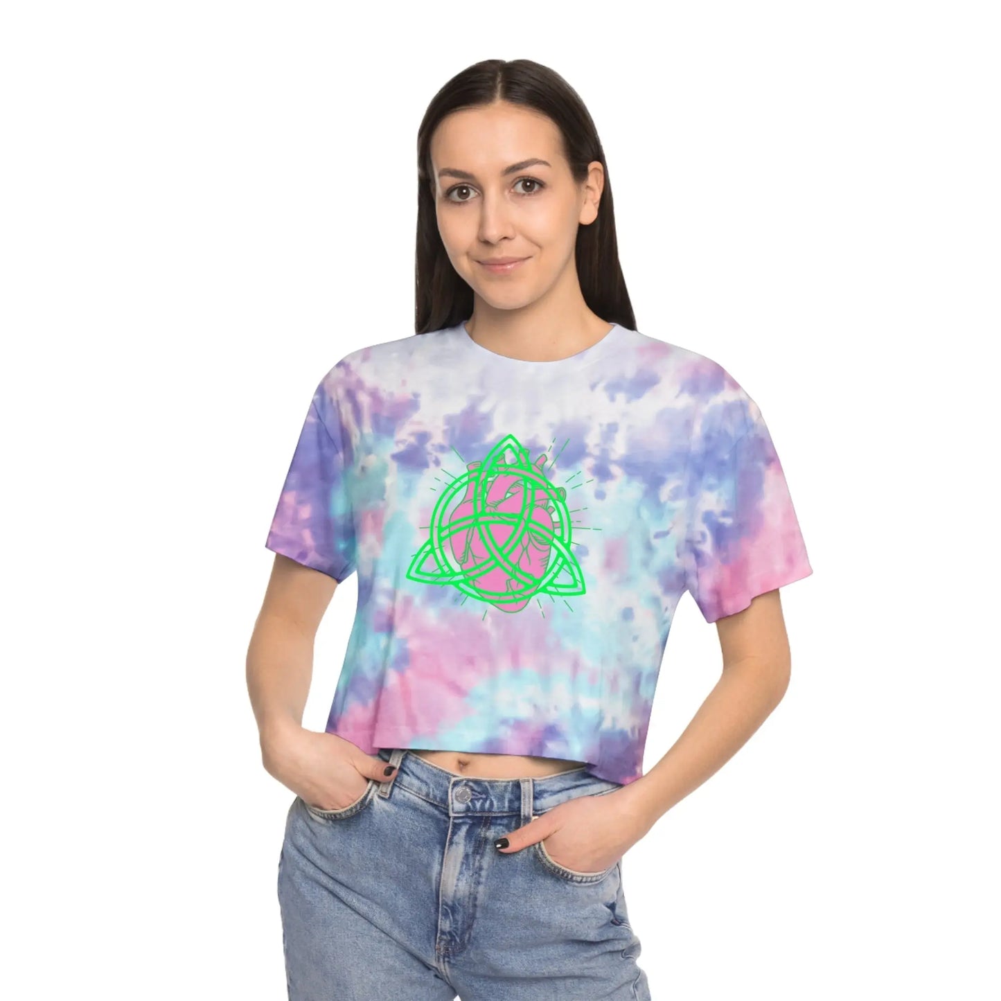 Eternal Bloom Tie-Dye Crop Tee Printify