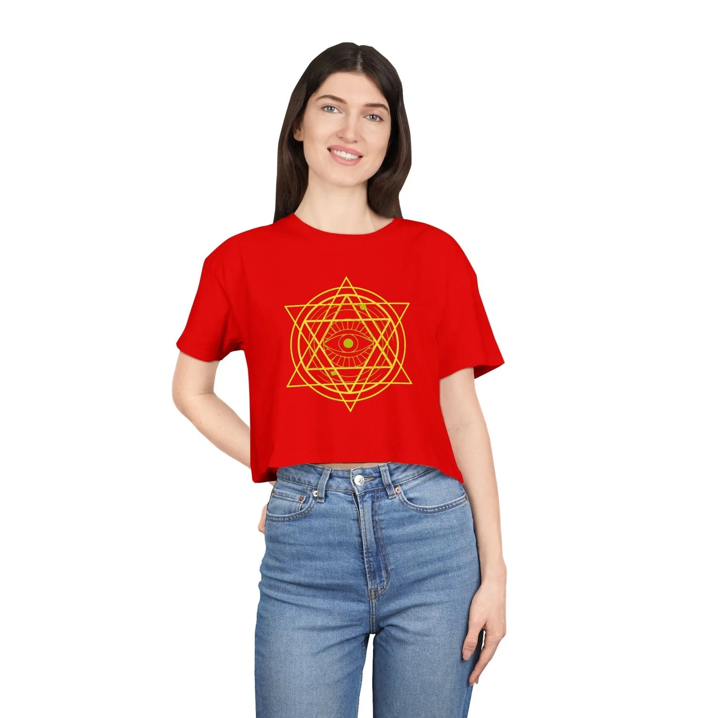 Inner Star Crop Tee Printify