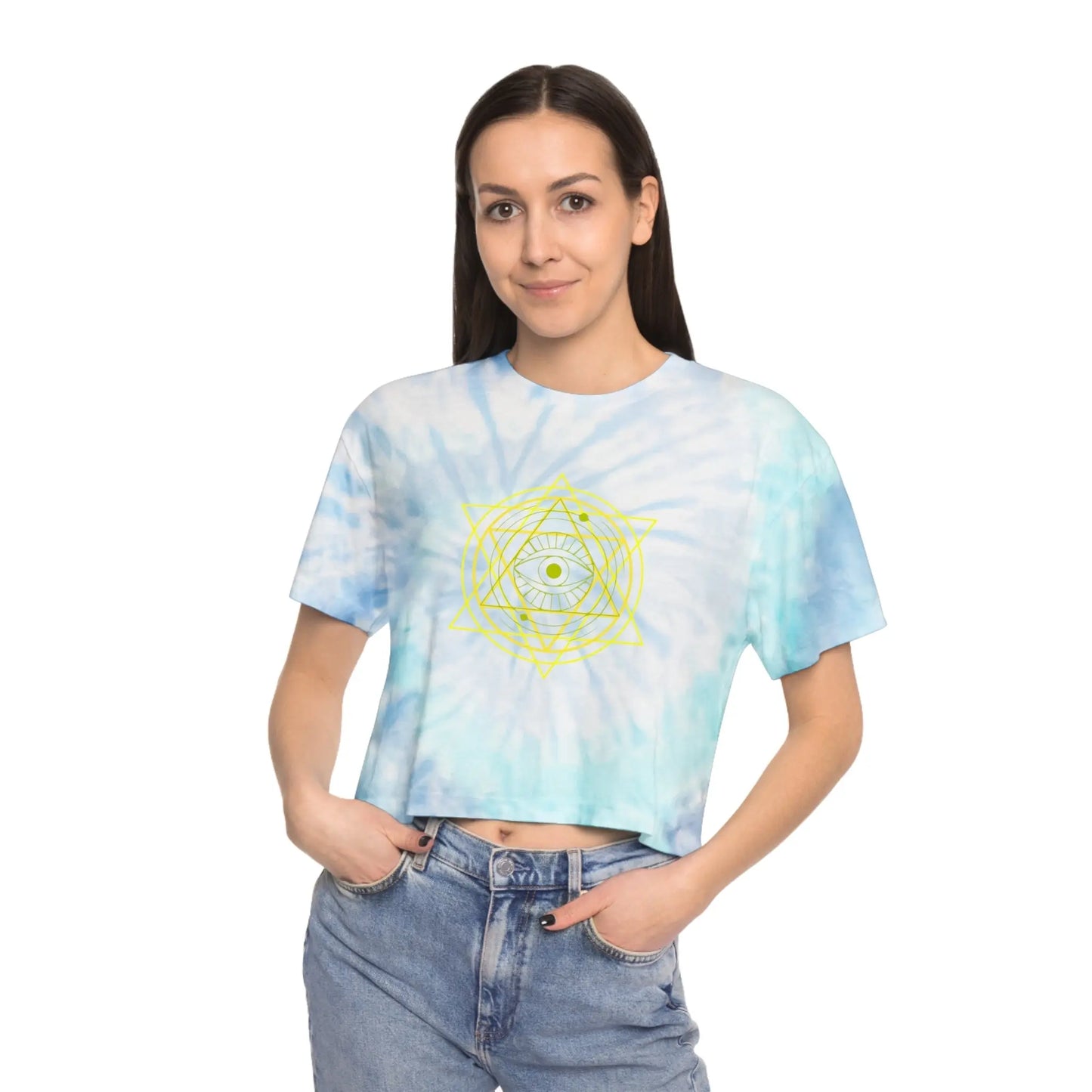 Inner Star Tie-Dye Crop Tee Printify