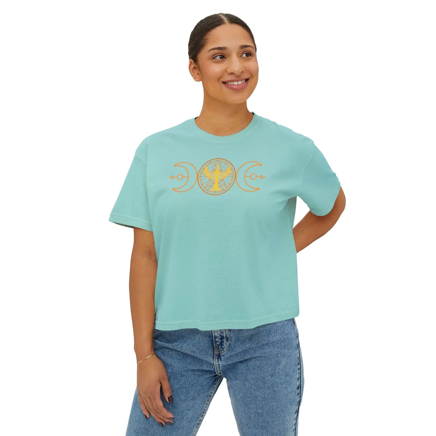 Lunar Flow Boxy Tee Printify