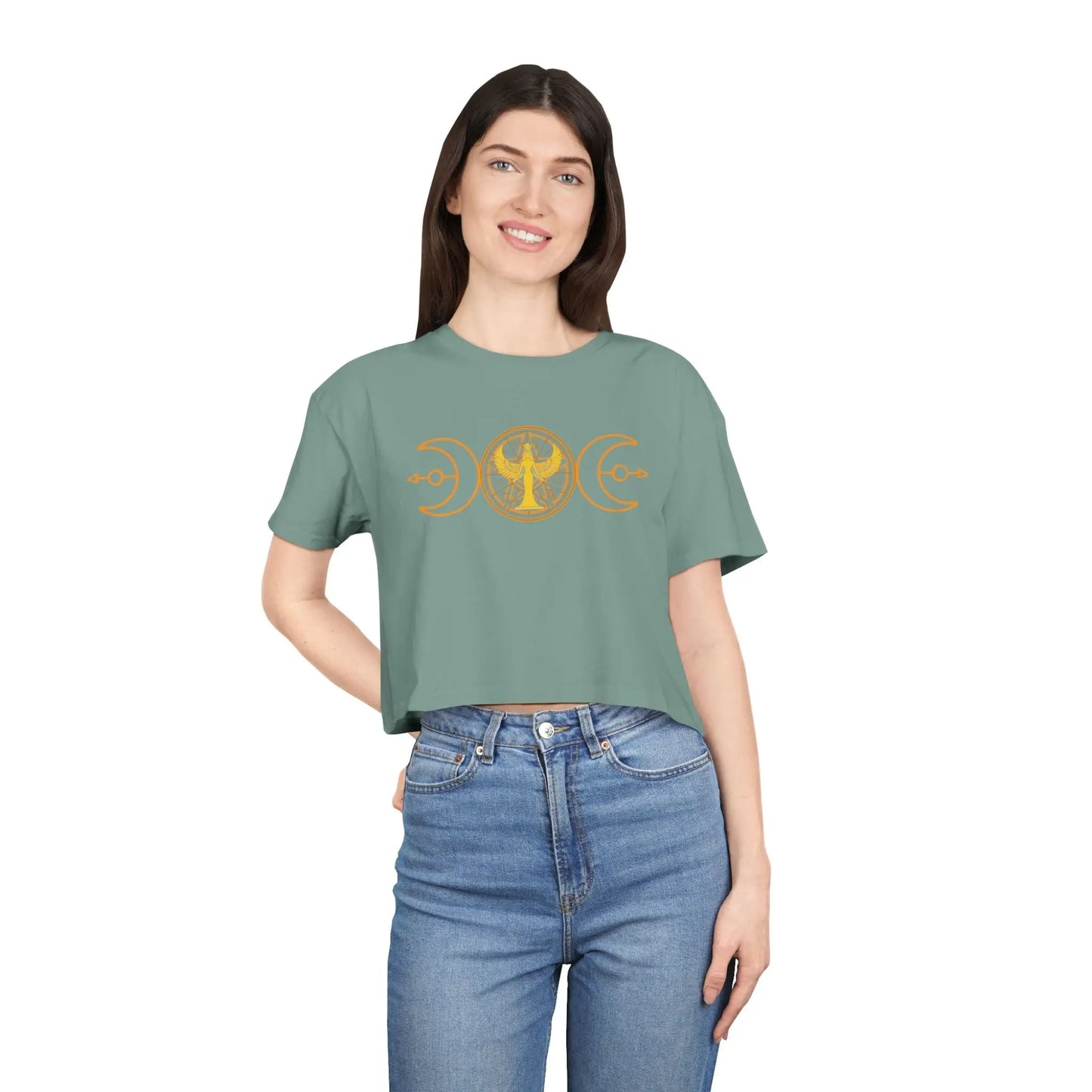 Lunar Flow Crop Tee Printify