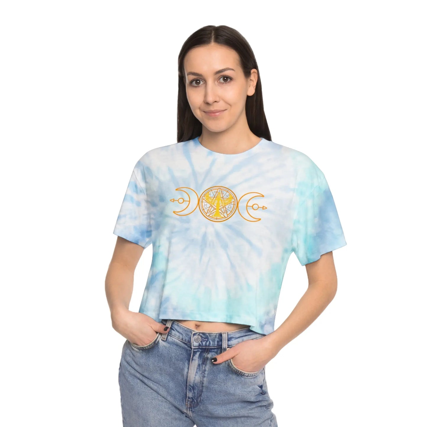 Lunar Flow Tie-Dye Crop Tee Printify