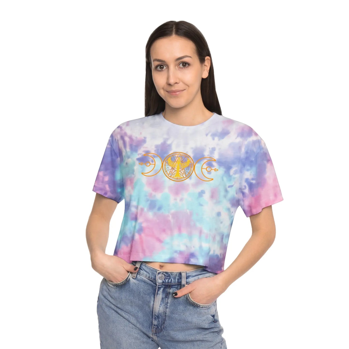 Lunar Flow Tie-Dye Crop Tee Printify