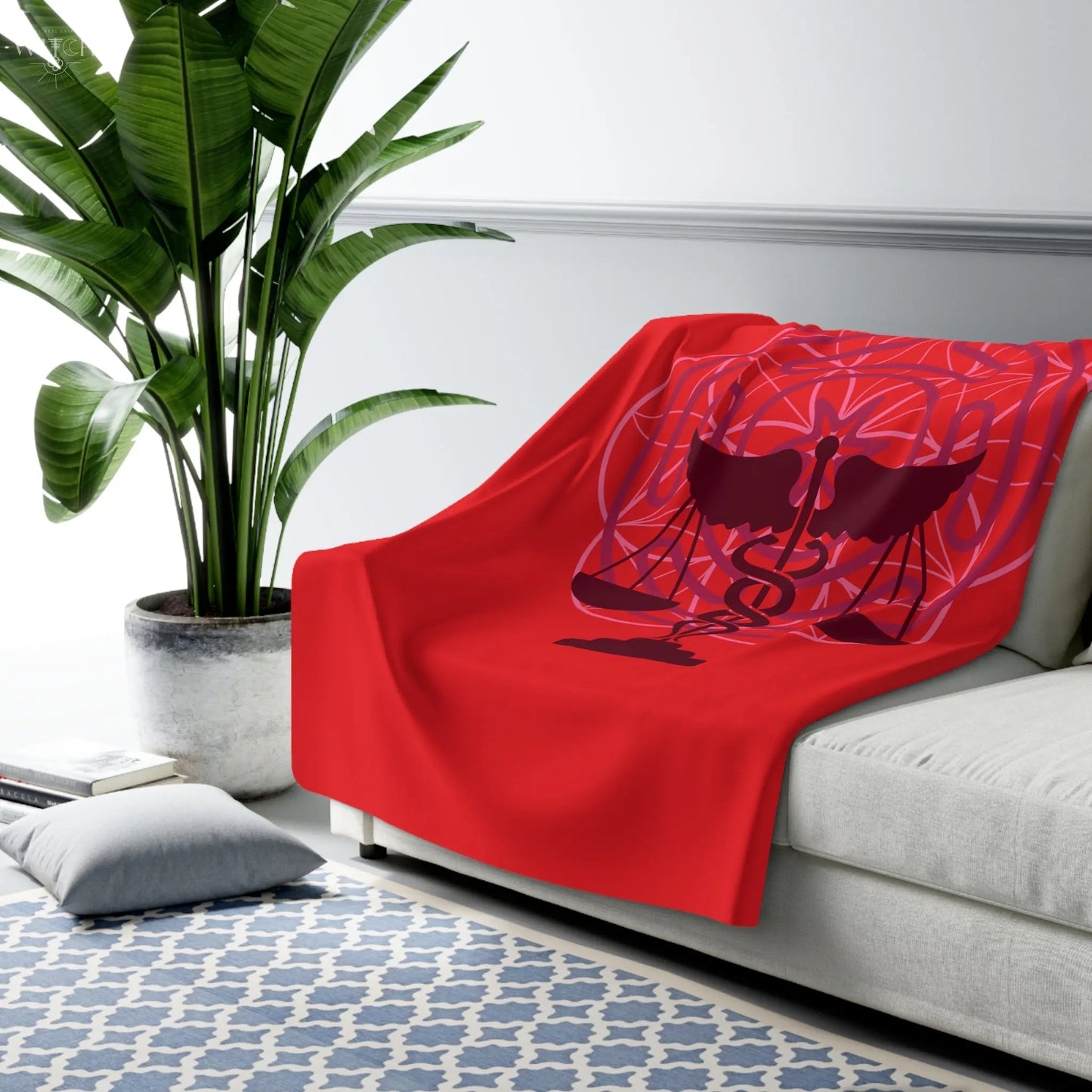 Mother Shadow Sherpa Fleece Blanket - Witchy Things