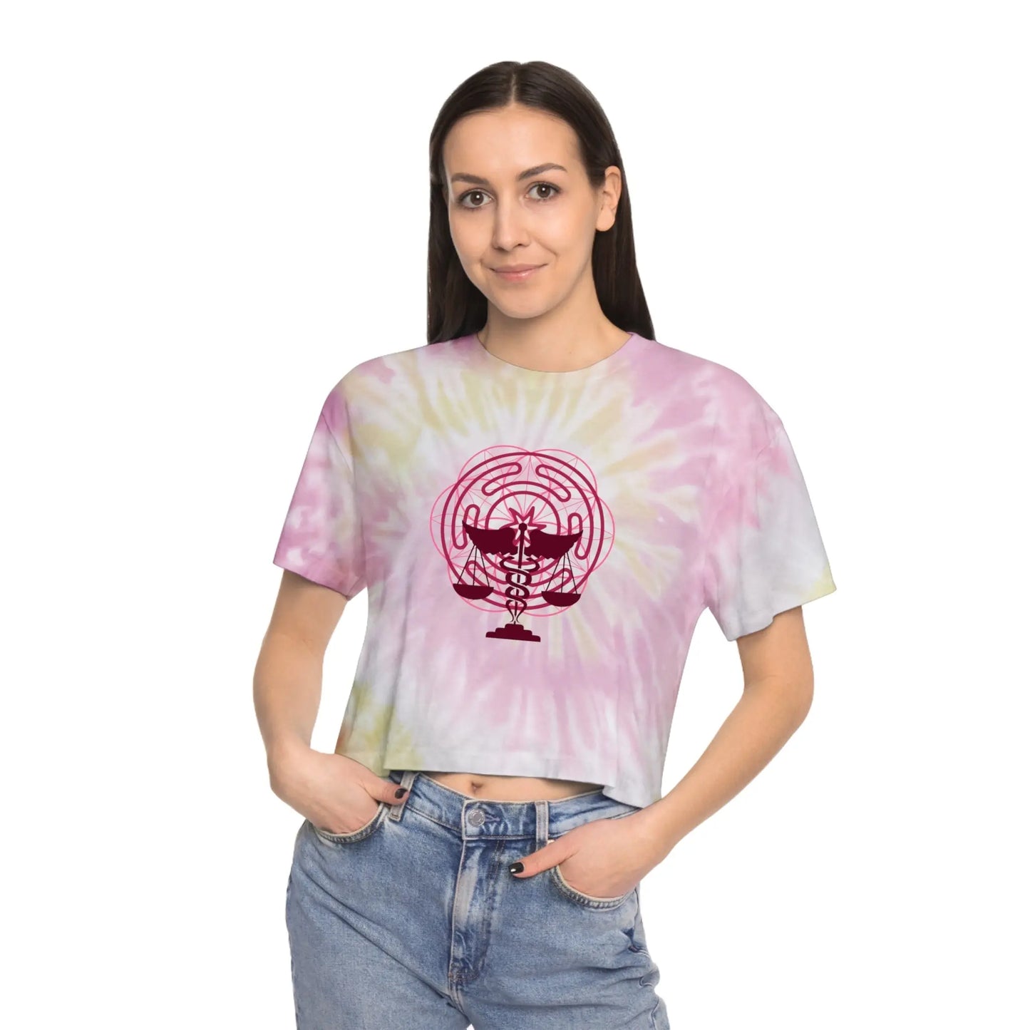 Mother Shadow Tie-Dye Crop Tee Printify
