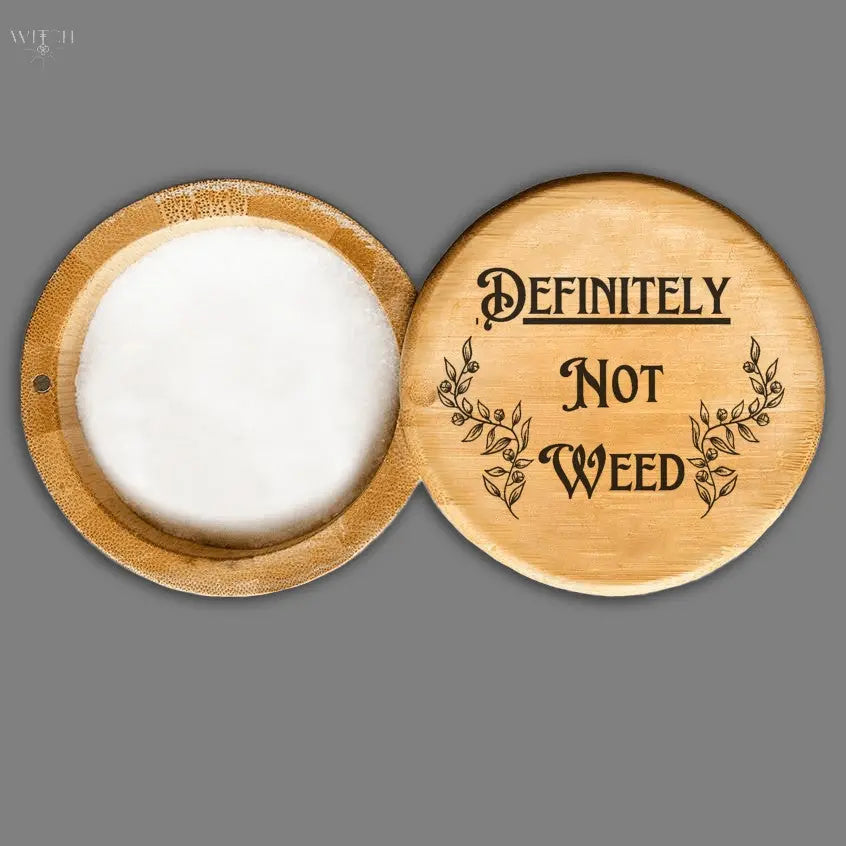 Not Weed Bamboo Herb Jar with Magnetic Lock Quadra Marketplace