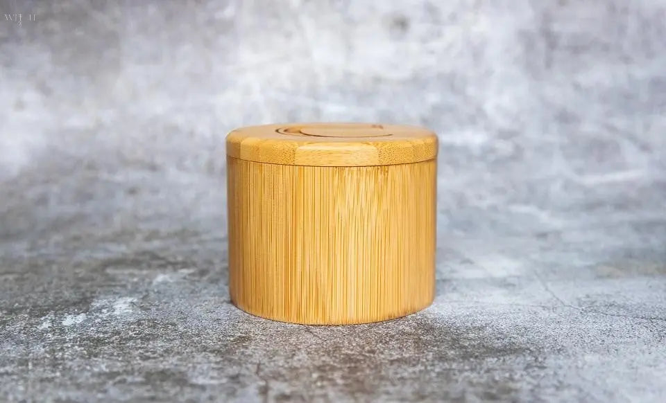 Not Weed Bamboo Herb Jar with Magnetic Lock Quadra Marketplace