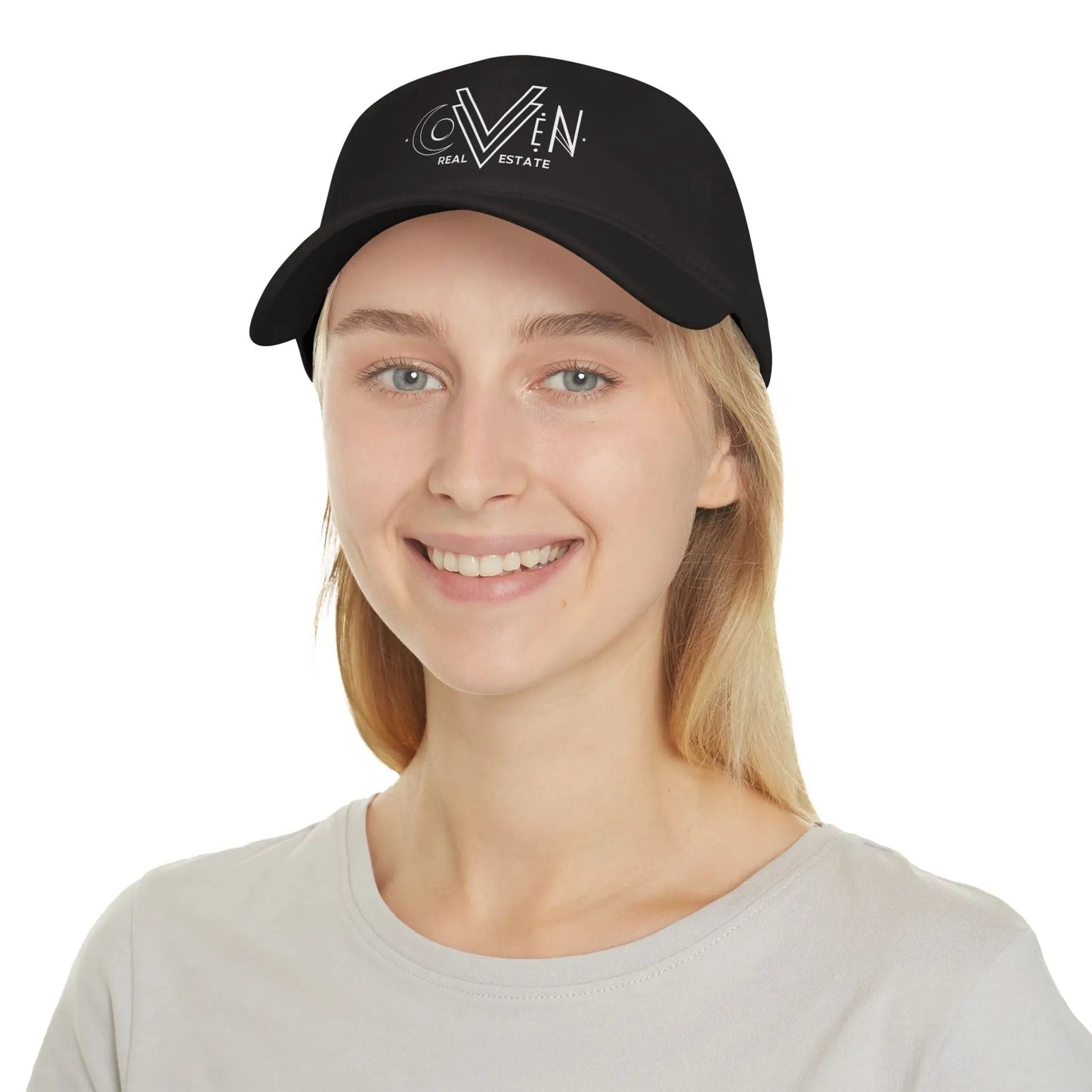 Real Estate Logo Baseball Cap — Coven Real Estate Low-Profile Hat Printify