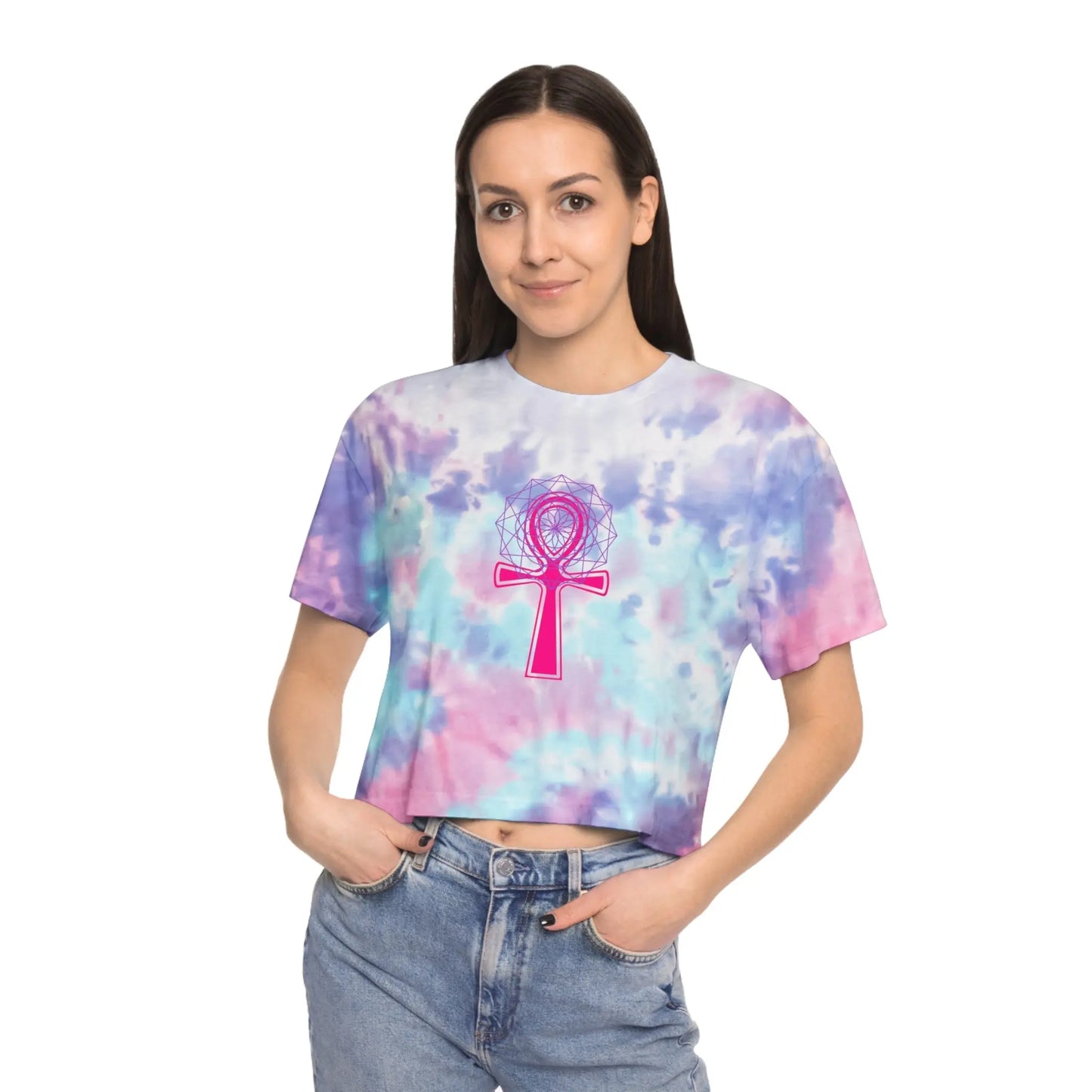 Sacred Sight Tie-Dye Crop Tee Printify