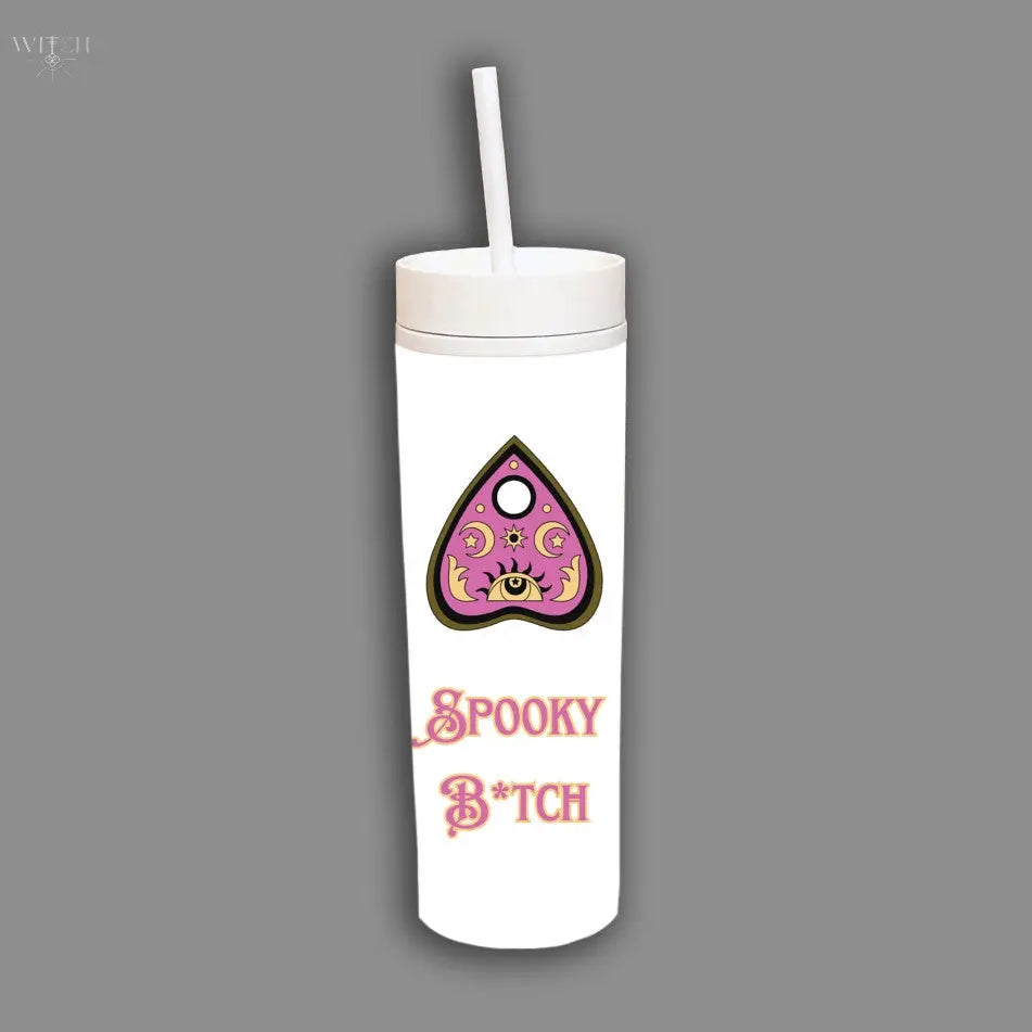 Spooky B*tch Skinny White Tumbler Quadra Marketplace
