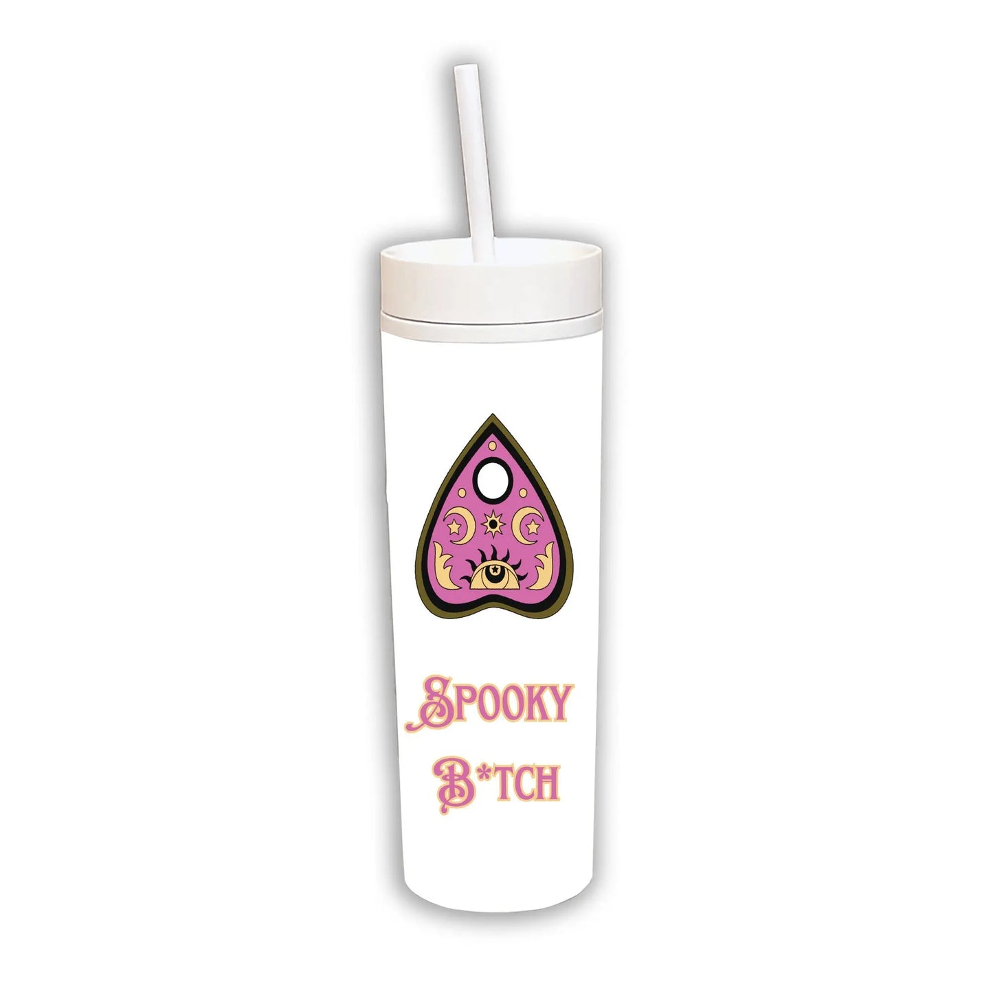 Spooky B*tch Skinny White Tumbler Quadra Marketplace