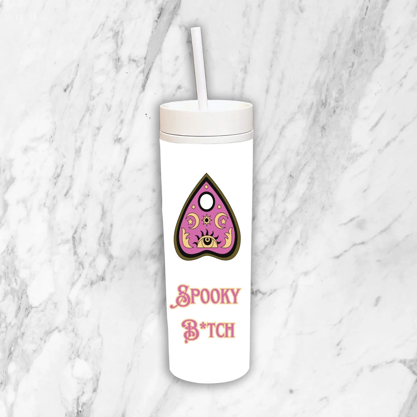 Spooky B*tch Skinny White Tumbler Quadra Marketplace