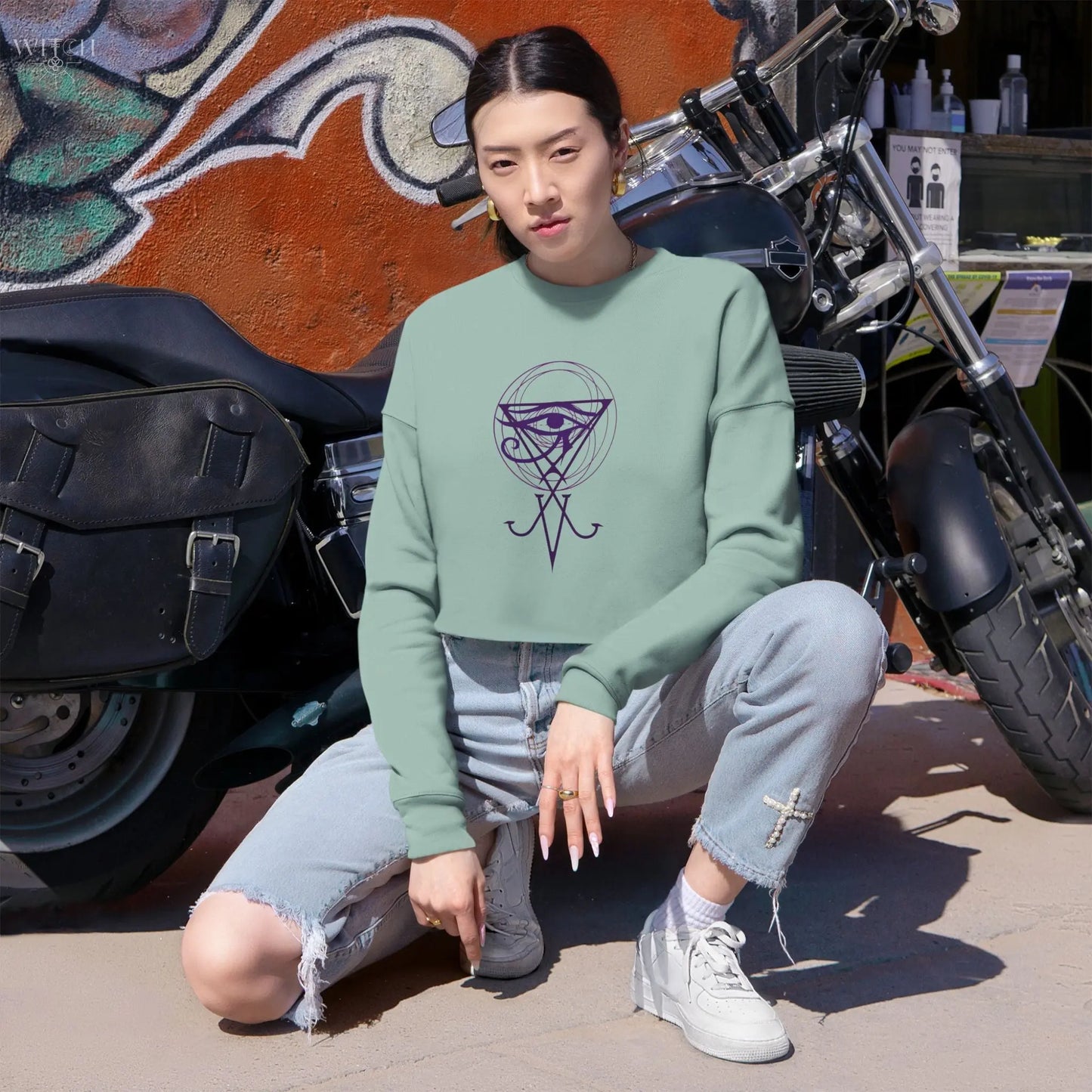 Veil Lifter Cropped Sweatshirt - Witchy Things