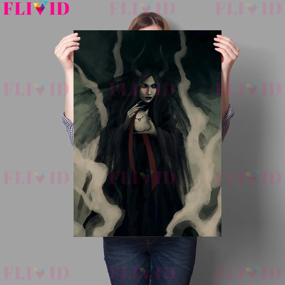 Witch Retro Canvas Art Prints