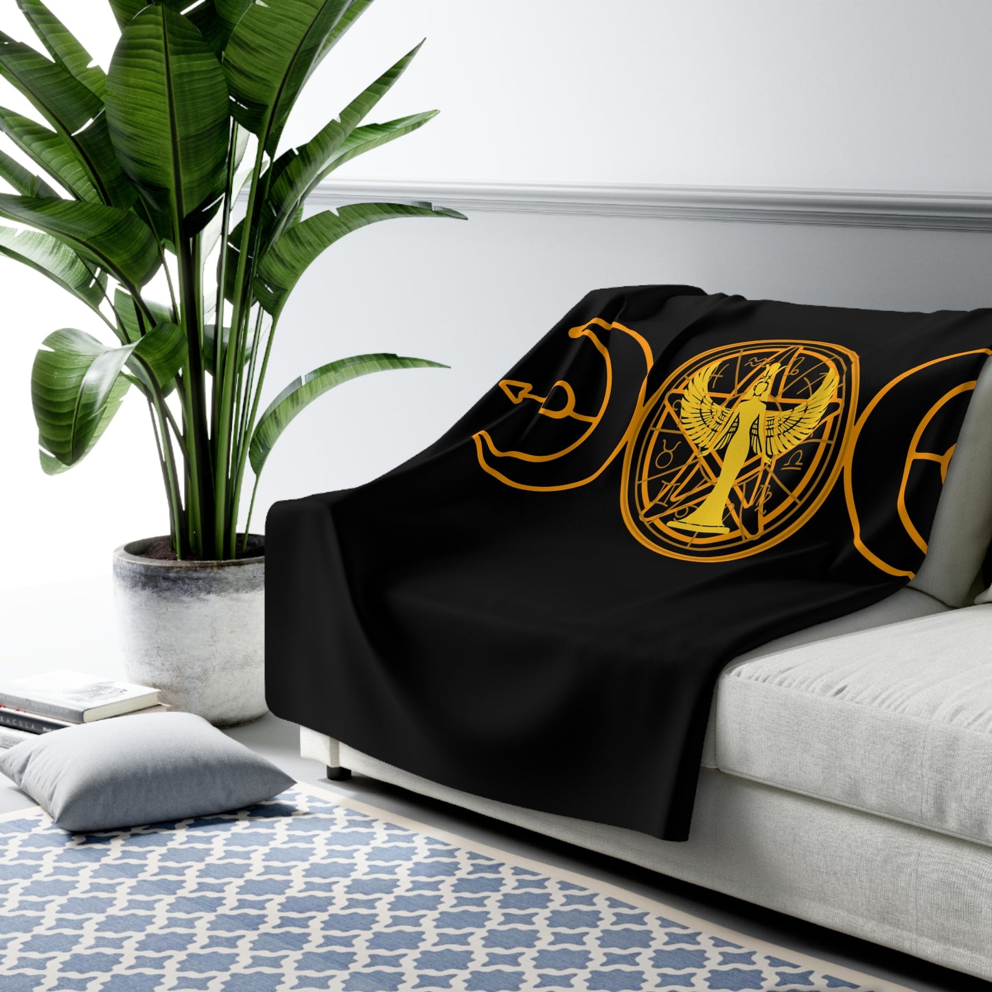 Lunar Flow Sherpa Fleece Blanket