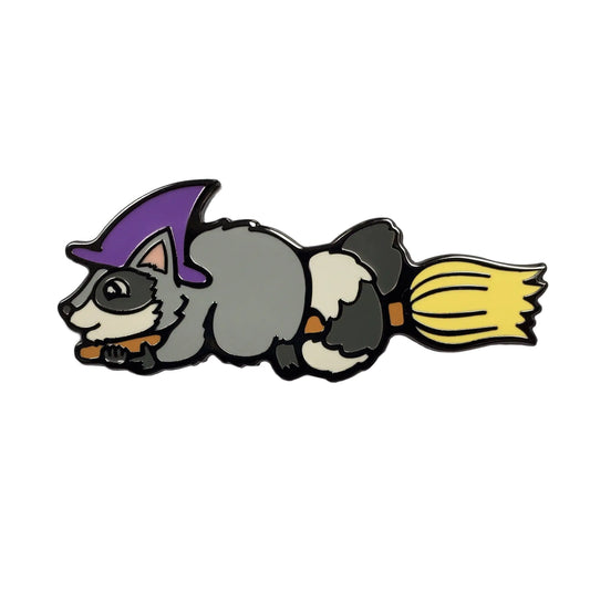 Witch Raccoon Enamel Pin