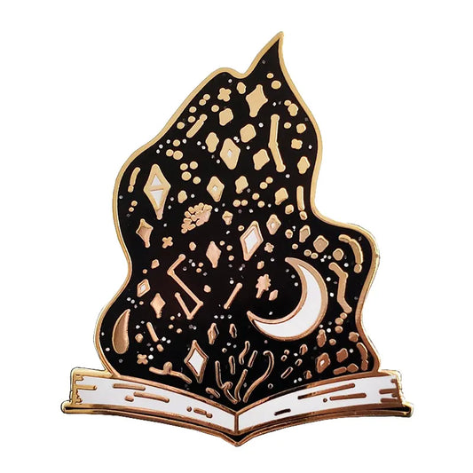 Books Are Magic! Glitter Pin Perfect Addition to Your Witchy Attire