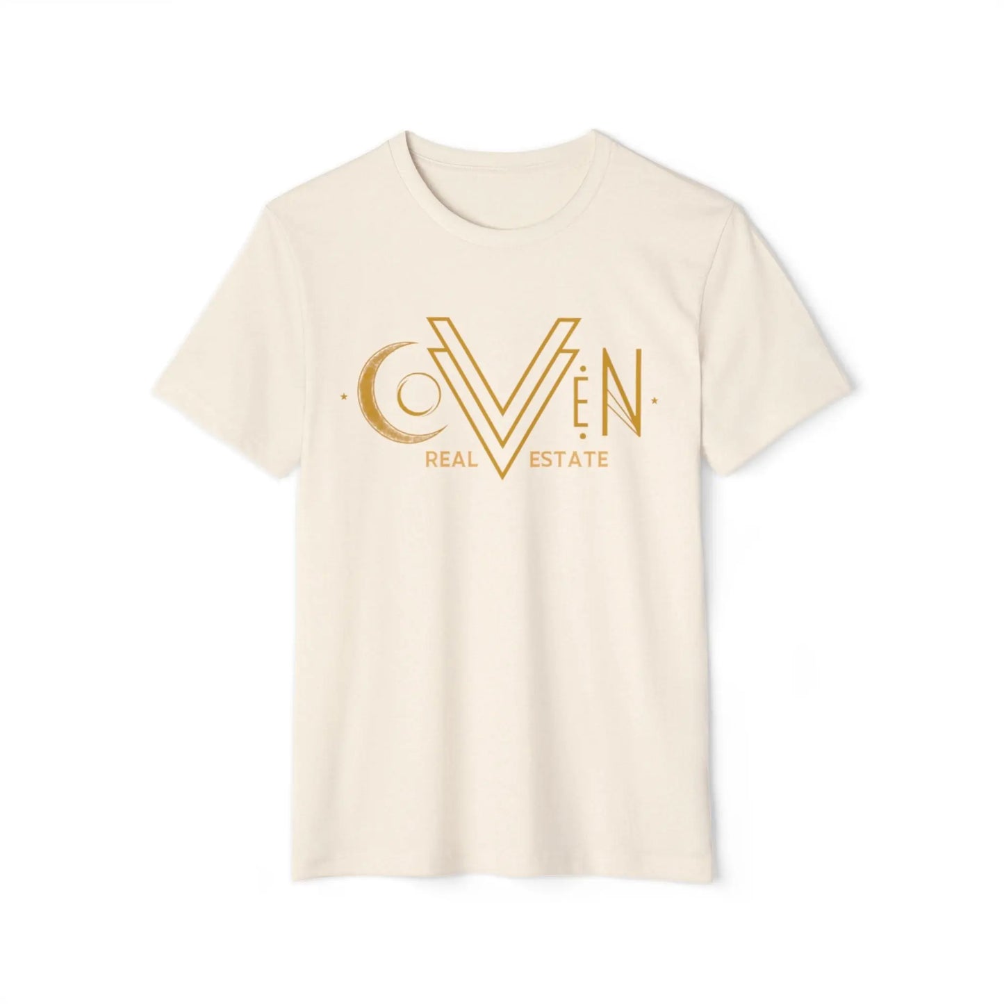 Coven Real Estate T-Shirt — Retro Moon Logo Tee Printify