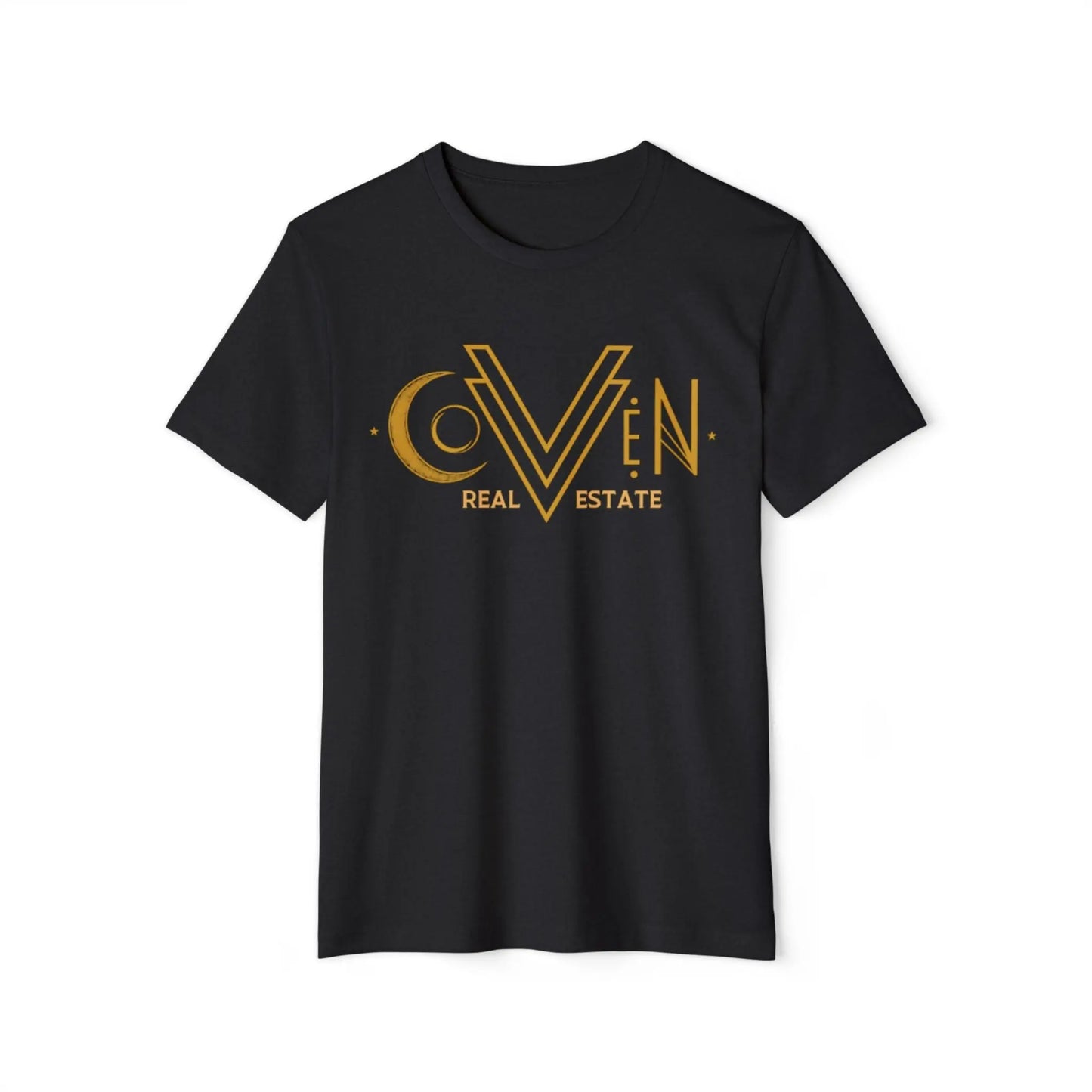 Coven Real Estate T-Shirt — Retro Moon Logo Tee Printify