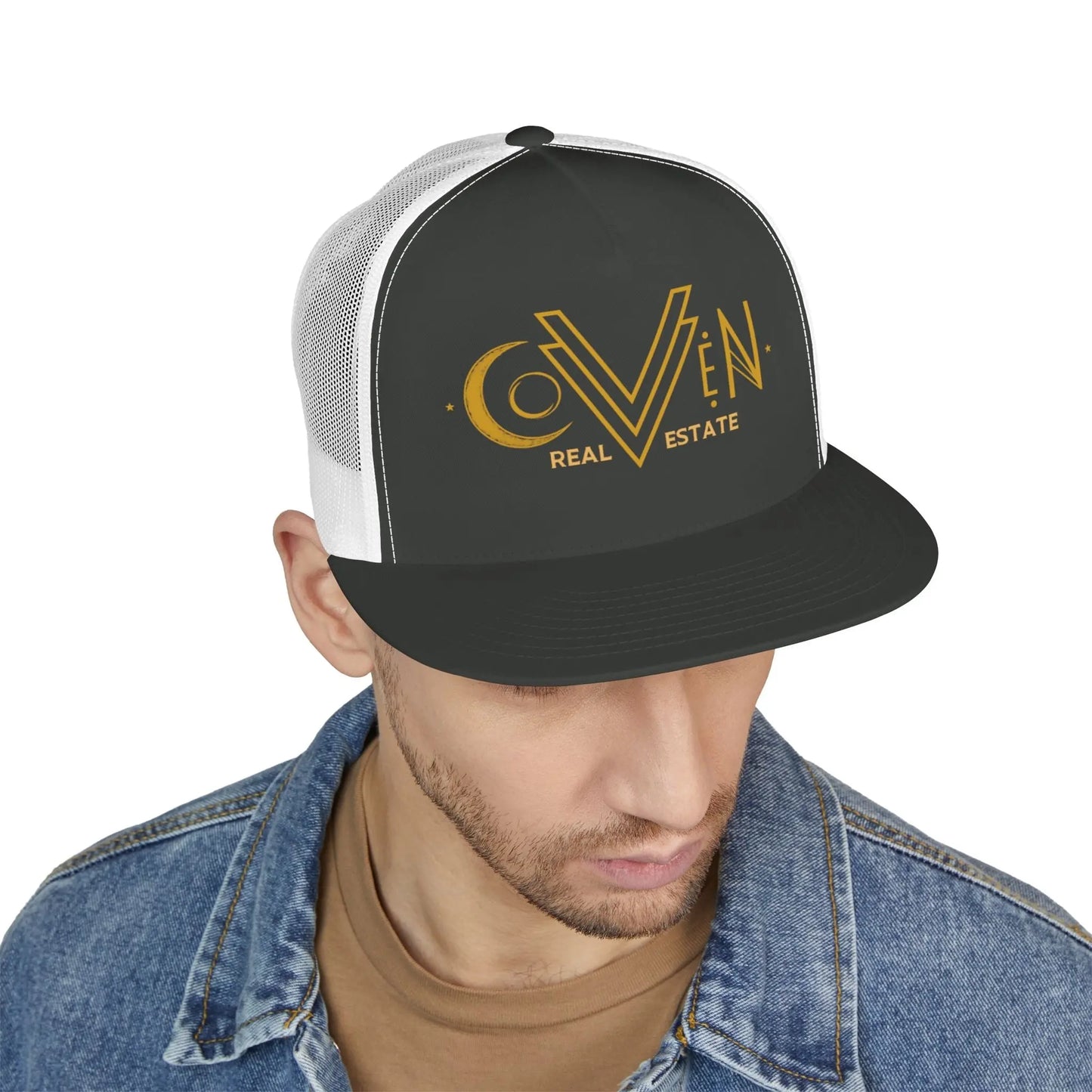 Coven Real Estate Trucker Hat Printify