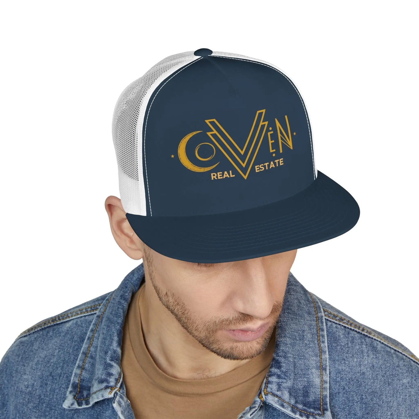 Coven Real Estate Trucker Hat Printify