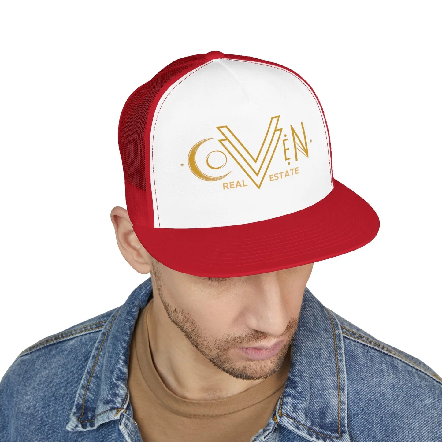 Coven Real Estate Trucker Hat Printify