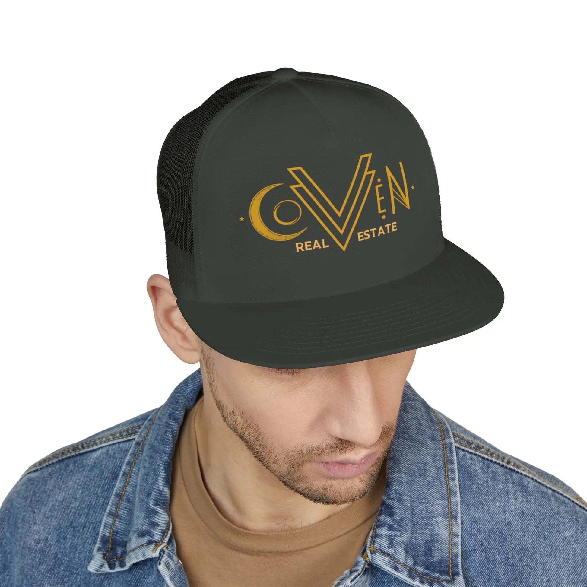 Coven Real Estate Trucker Hat Printify