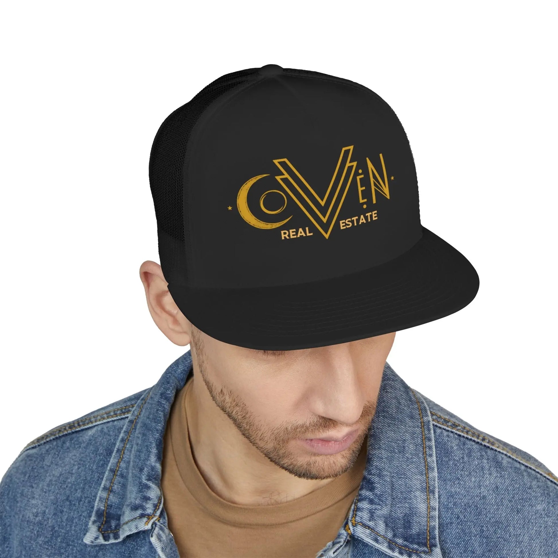 Coven Real Estate Trucker Hat Printify