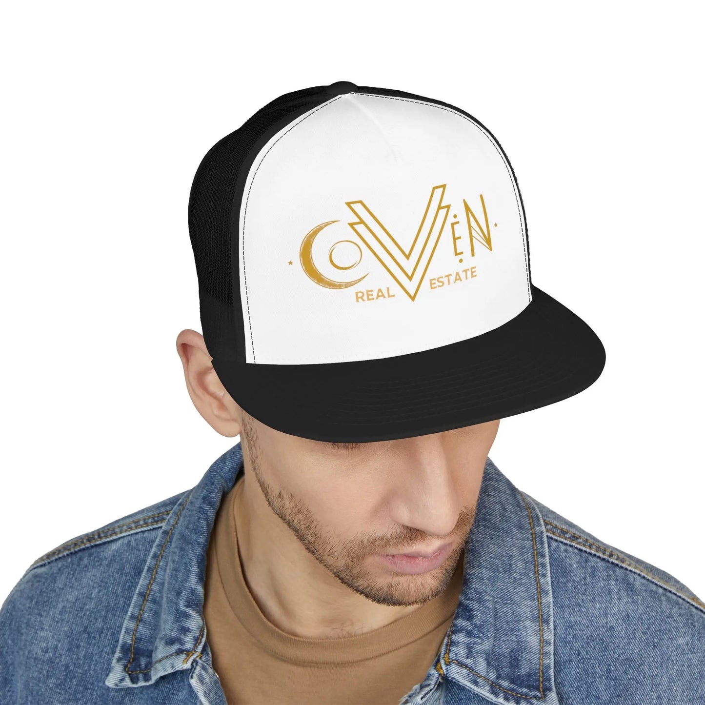 Coven Real Estate Trucker Hat Printify