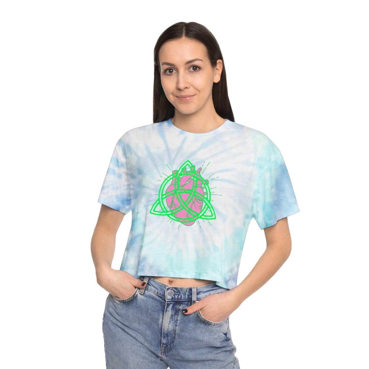 Eternal Bloom Tie-Dye Crop Tee Printify