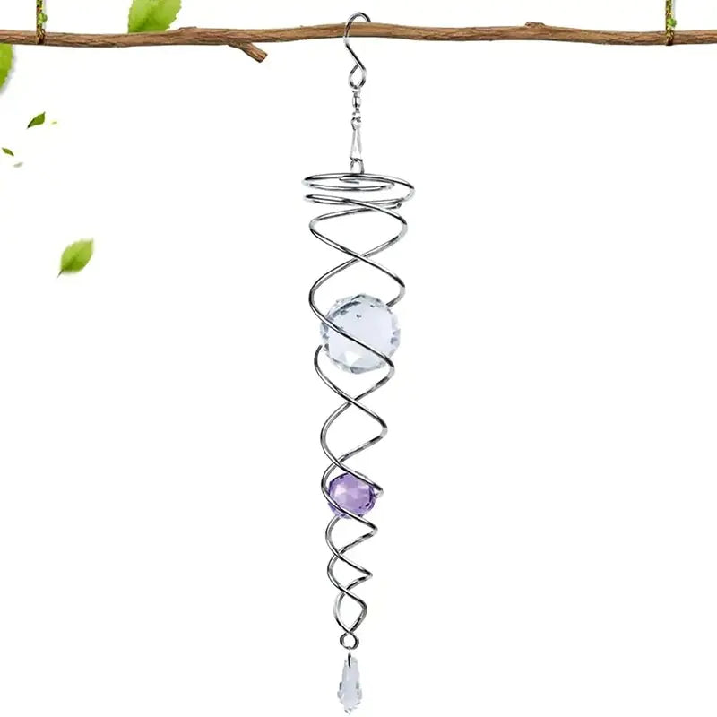 Crystal Ball Wind Spiral For garden