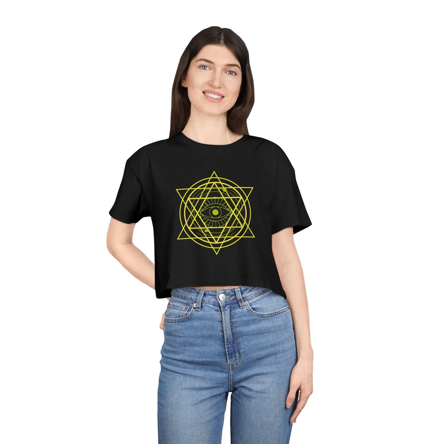 Inner Star Crop Tee Printify