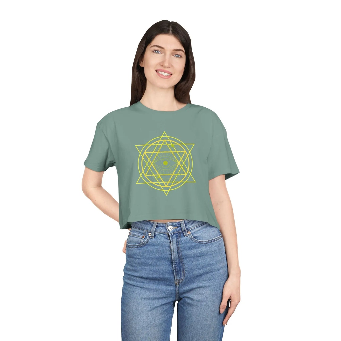 Inner Star Crop Tee Printify