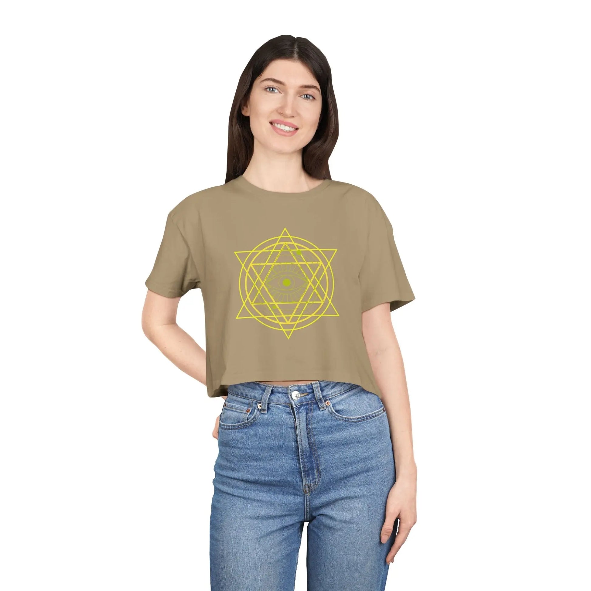 Inner Star Crop Tee Printify