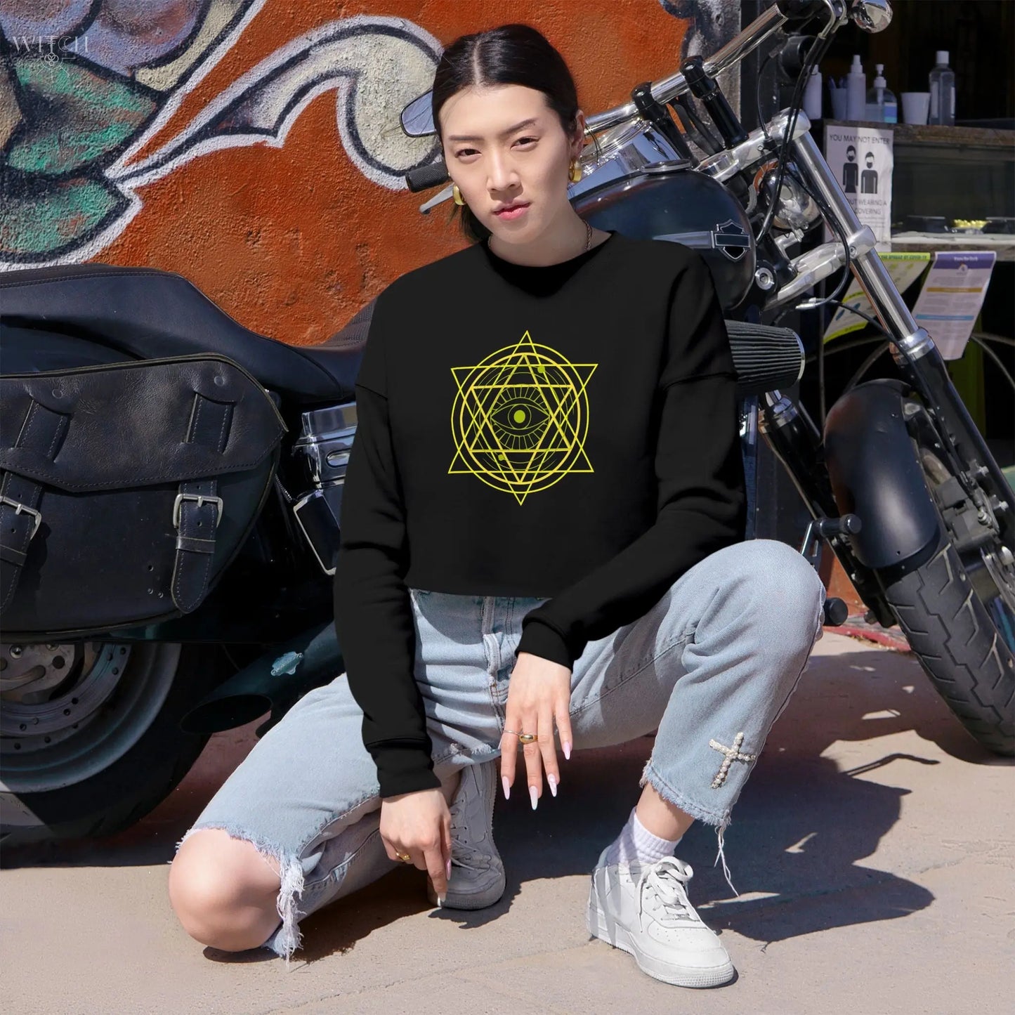 Inner Star Cropped Sweatshirt Printify