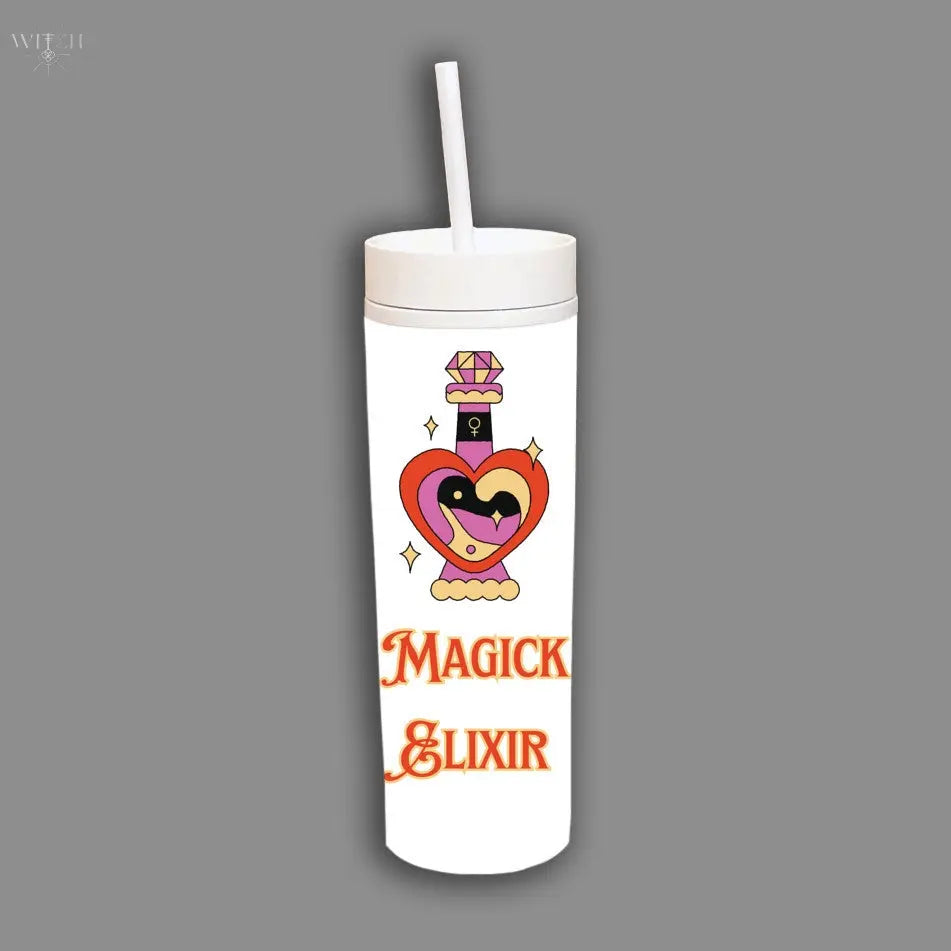 Magick Elixir Skinny White Tumbler Quadra Marketplace