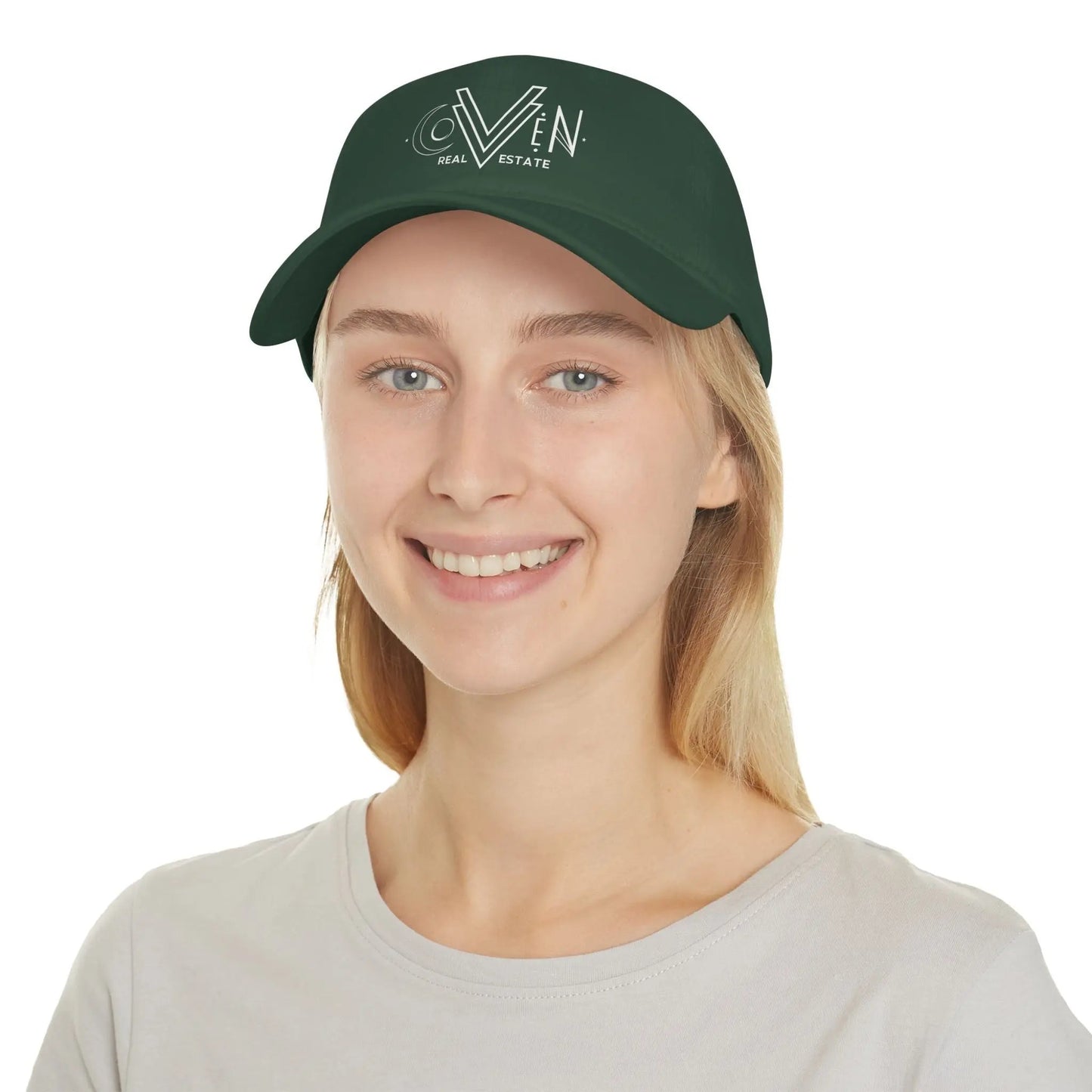 Real Estate Logo Baseball Cap — Coven Real Estate Low-Profile Hat Printify