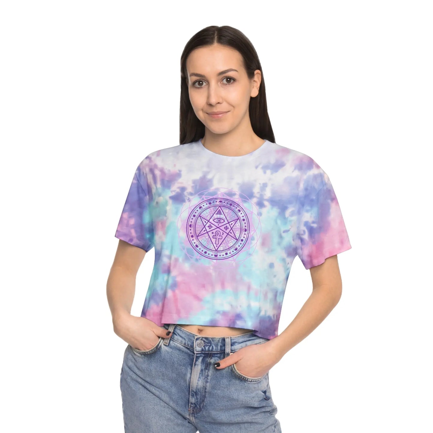 Sovereign Union Tie-Dye Crop Tee Printify