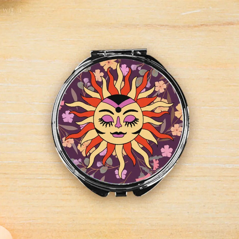 Sun Goddess Compact Mirror Round Quadra Marketplace