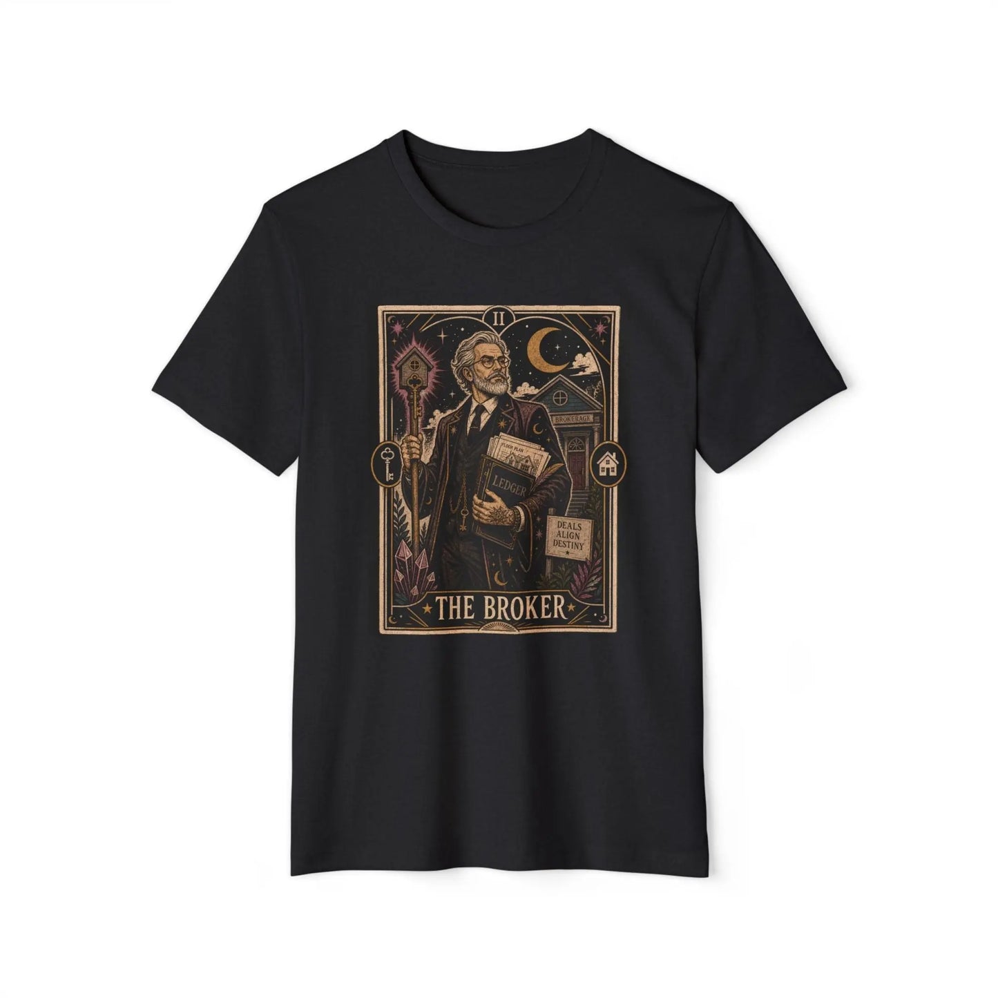 The Broker Tarot Card Vintage Tee Printify