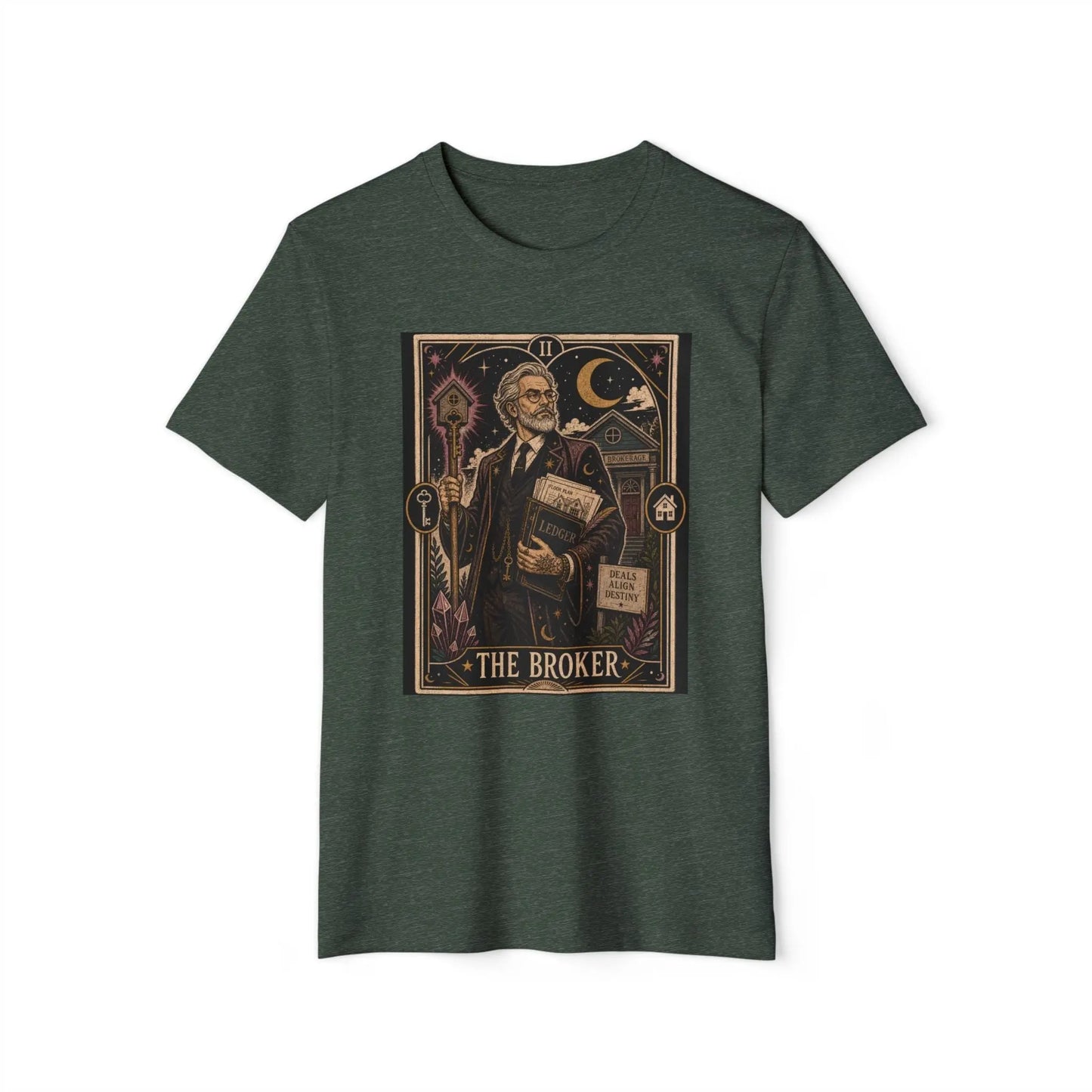 The Broker Tarot Card Vintage Tee Printify