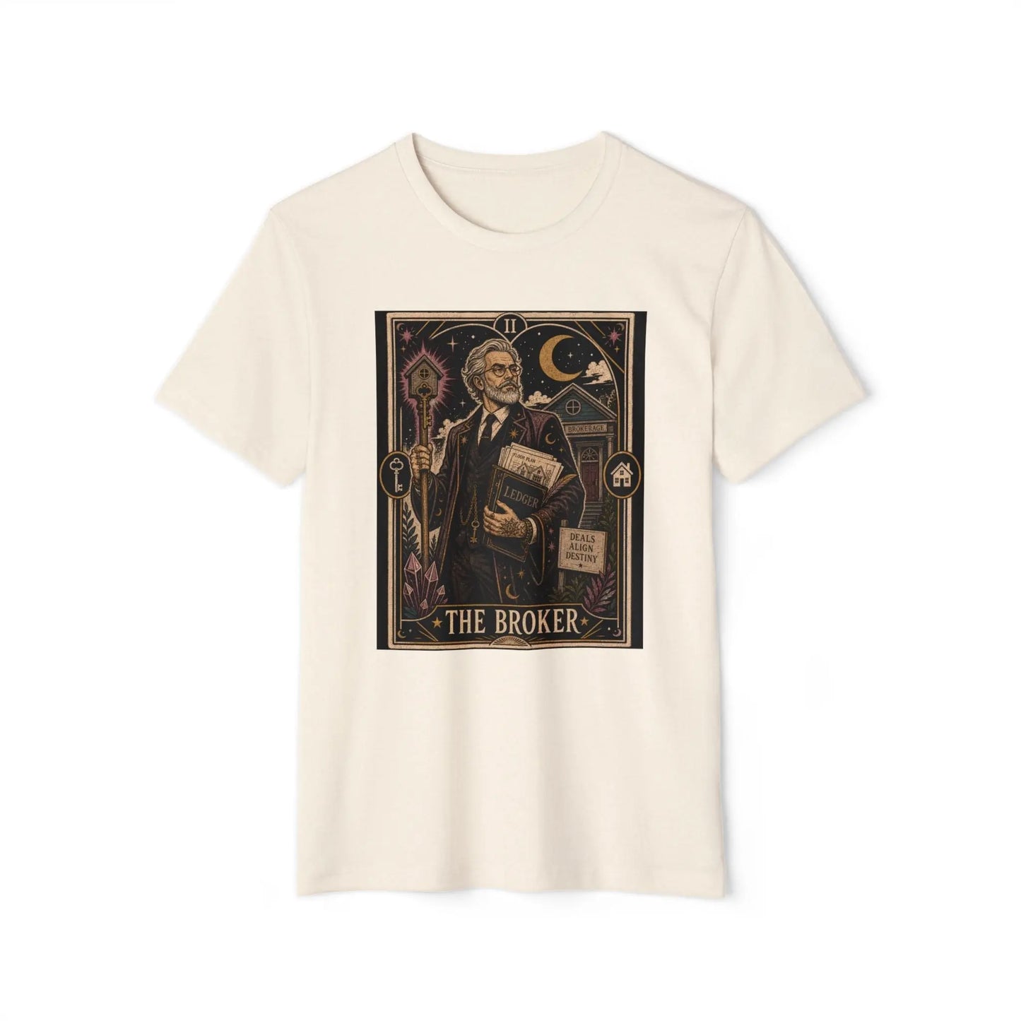The Broker Tarot Card Vintage Tee Printify