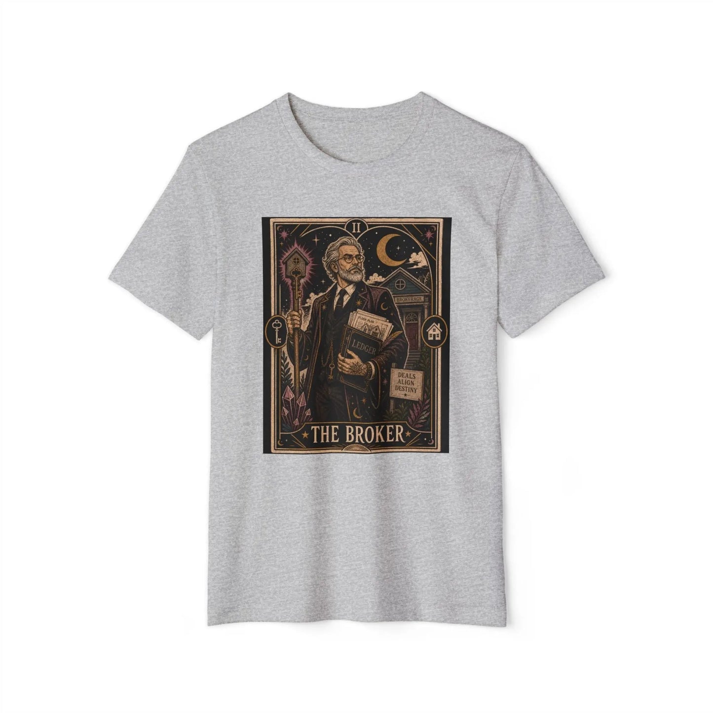 The Broker Tarot Card Vintage Tee Printify