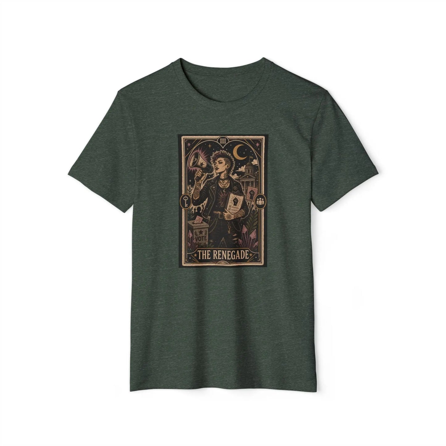 The Renegade Tarot Card Tee: Ritual of Civic Activism Printify
