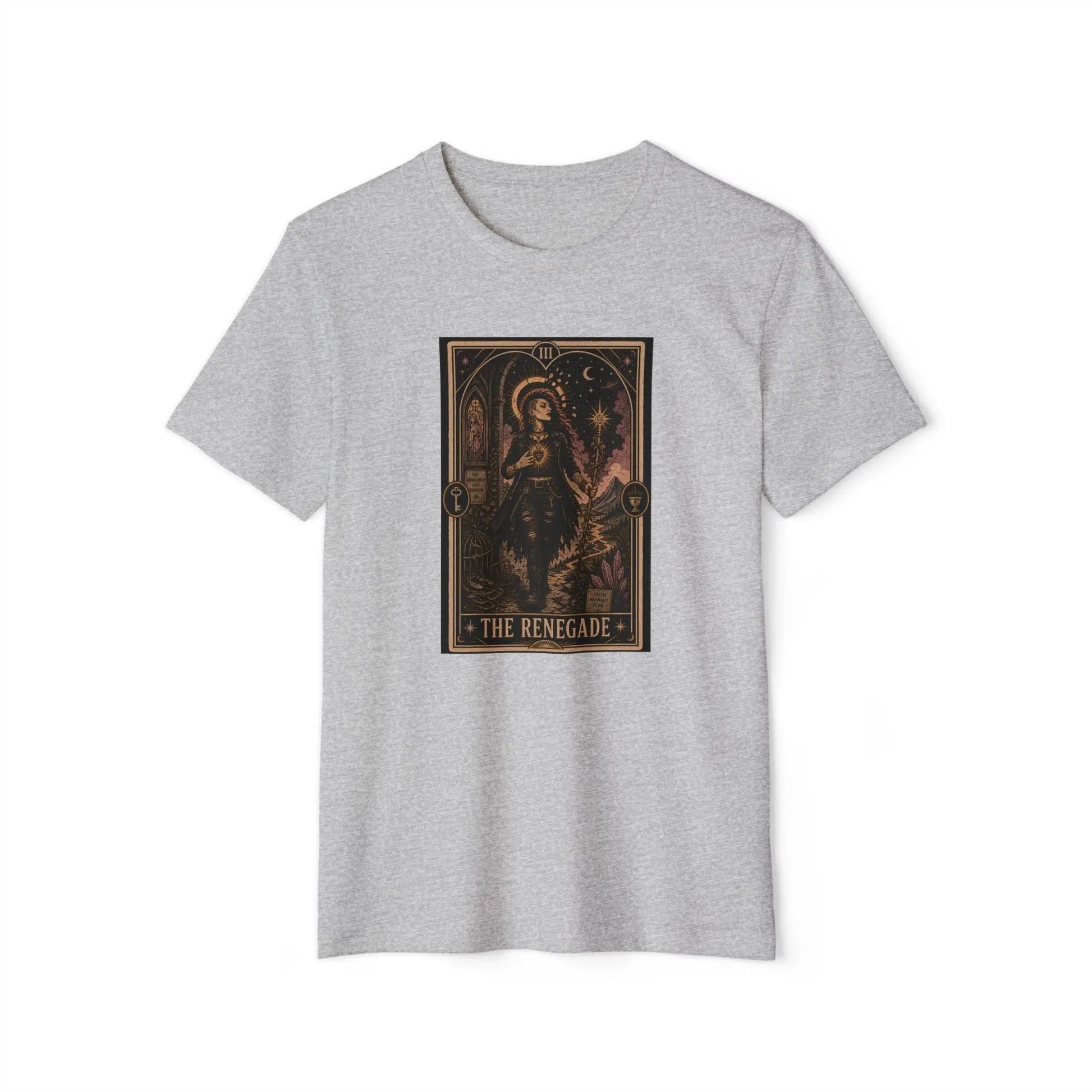 The Renegade Tarot Card Tee: Ritual of Fearless Faith Printify