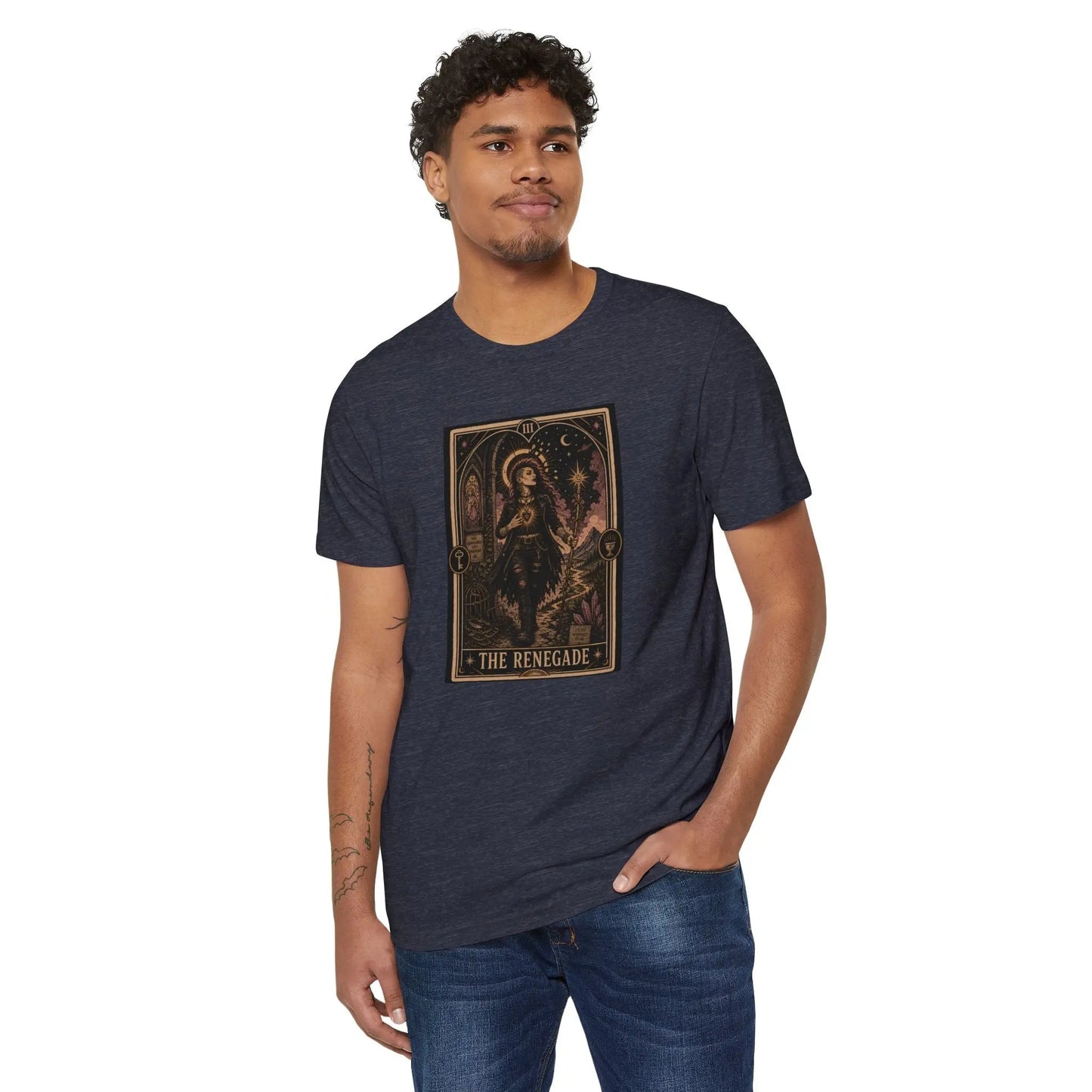 The Renegade Tarot Card Tee: Ritual of Fearless Faith Printify